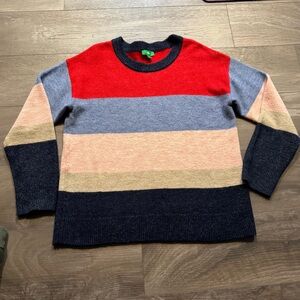DIP Striped Colorblock Crewneck Sweater Size Small